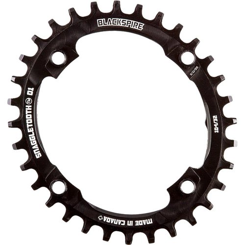 Blackspire Oval Narrow Wide 104 Bcd Chainring Schwarz 30t