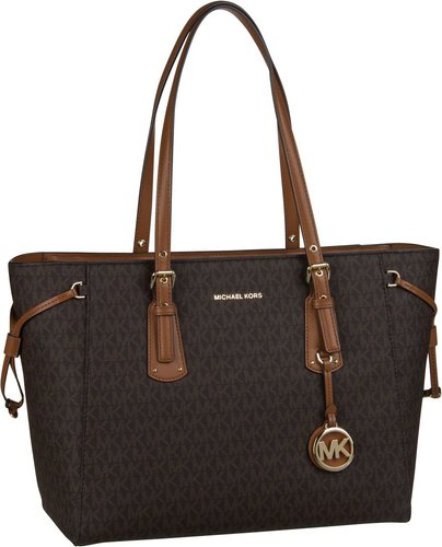 Michael Kors Voyager Medium MF TZ Tote MK Signature  in Braun (13.9 Liter), Handtasche