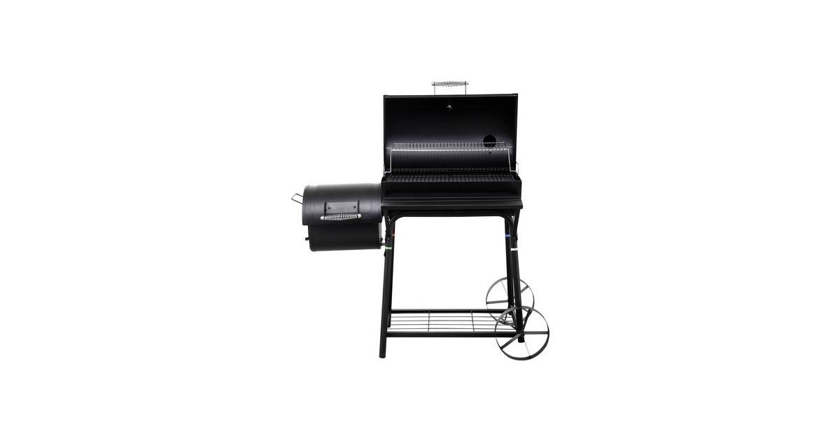 Tepro Garten Biloxi Holzkohle Smoker Thermometer im Deckel Schwarz
