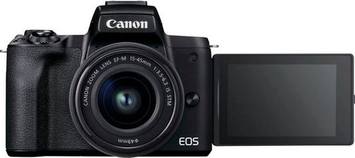 Canon EOS M50 Mark II Systemkamera (EF-M 15-45mm f/3,5-6,3 IS STM, Graphit-Grau, 24,1 MP, Bluetooth, NFC, WLAN (WiFi)