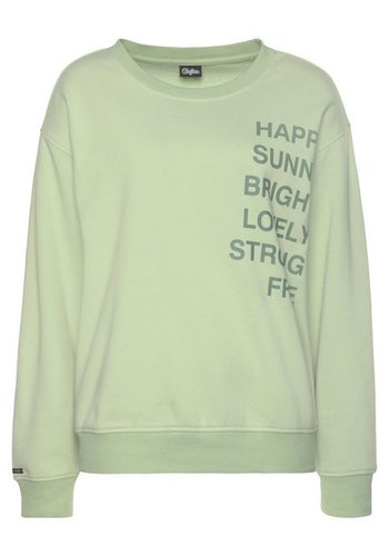 Buffalo Sweatshirt mit Statement Druck, Loungeanzug