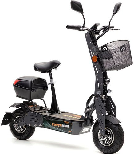 Forca E-Scooter Evoking Duo Safety Plus 45 km/h, 45 km/h, inkl. Blinker + Gepäck-Case + Lithium-Akku