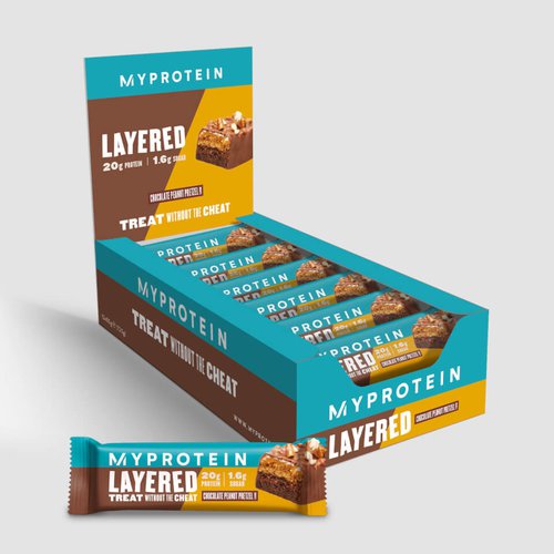 MyProtein Layered Protein Bar - 12 x 60g - Chocolate Peanut Pretzel