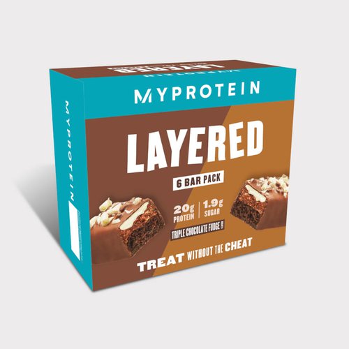 MyProtein Layered Protein Bar - 6 x 60g - Triple Chocolate Fudge