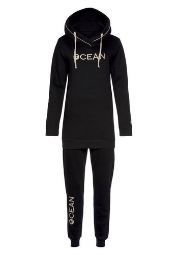Ocean Sportswear Jogginganzug Longhoody + Jogginghose (2-tlg), aus reiner Baumwolle