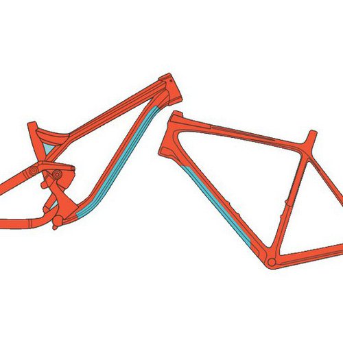 Ridewrap Downtube Xtra Thick Frame Guard Stickers Rot