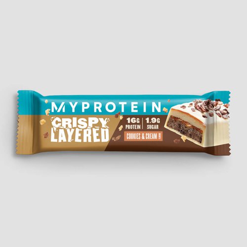 MyProtein Crispy Layered Proteinriegel - 58g - Cookies & Cream