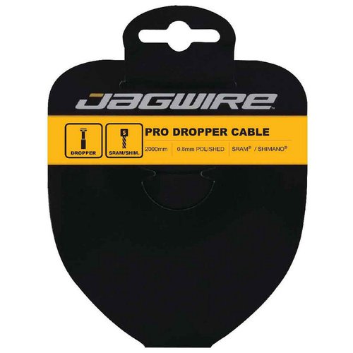 Jagwire Pro Polished Stain Dropper Seatpost Cable Schwarz 0.8 x 2000 mm