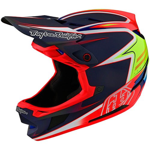 Troy Lee Designs D4 Carbon Downhill Helmet Gelb,Rot,Blau M