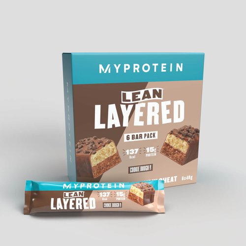 MyProtein Lean Layered Proteinriegel - 6 x 40g - Chocolate and Cookie Dough