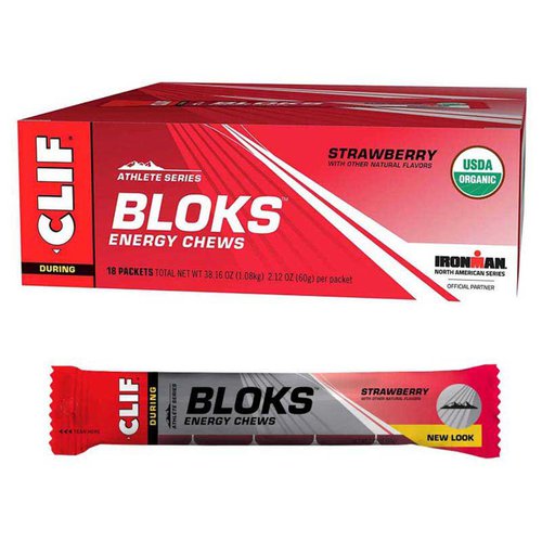 Clif 60g Mountain Cherry Bloks Energy Chews 18 Units Silber