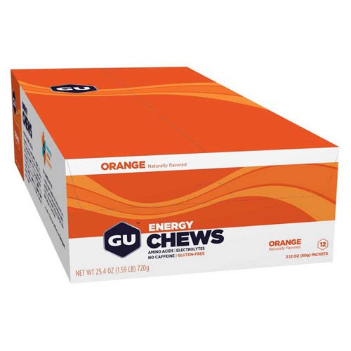 Gu Energy Chews Orange 12 Energy Chews 12 Units Golden