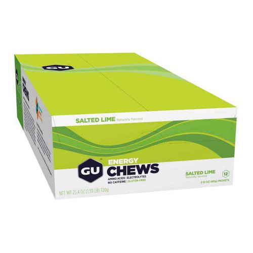 Gu Energy Chews Salted Lime 12 Energy Chews 12 Units Gelb