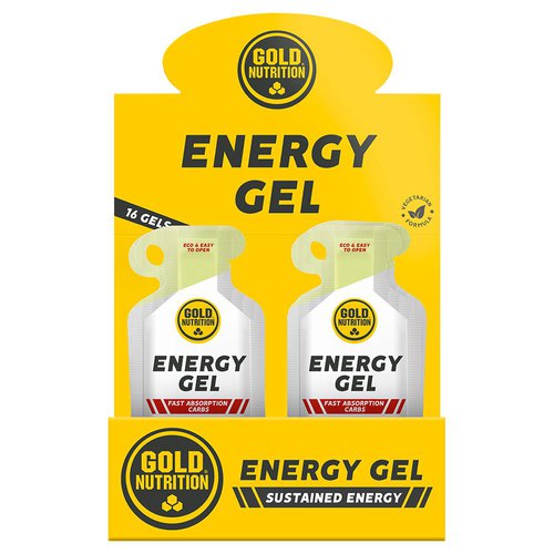 Gold Nutrition 40g Strawberry  Lime Energy Gels Box 16 Units Durchsichtig