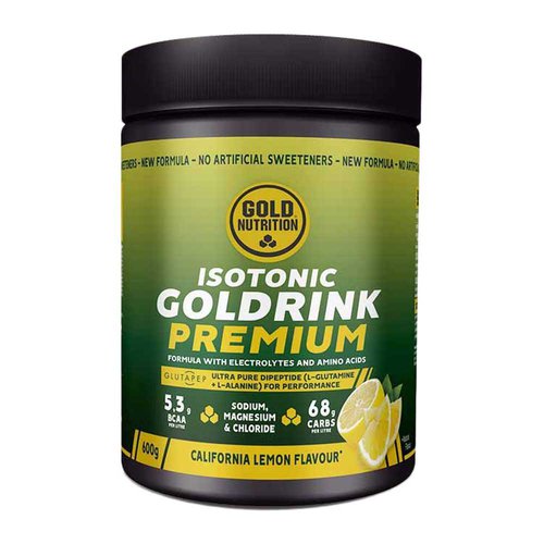 Gold Nutrition Gold Drink Premium 600g Lemon Isotonic Powder Golden
