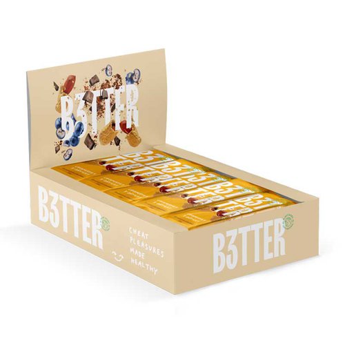 B3tter Foods 35gr Energy Bars Box Peanut 15 Units Gelb,Golden