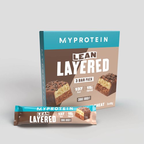 MyProtein Lean Layered Proteinriegel - 3 x 40g - Chocolate and Cookie Dough