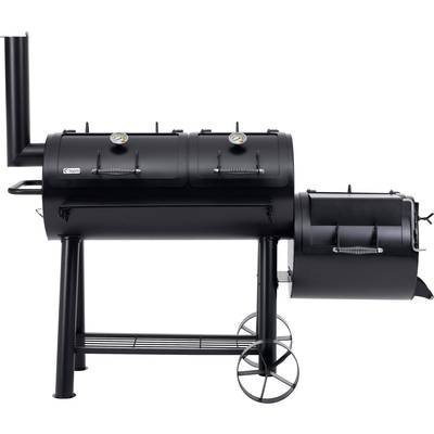 Tepro Garten Indianapolis Holzkohle Smoker Thermometer im Deckel Schwarz