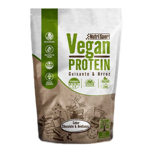 Nutrisport 468g 1 Unit Vanillacookies Vegan Protein Weiß