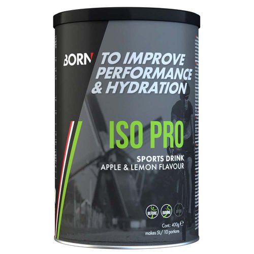 Born Iso Pro Isotonic Powder 400g Apple And Lemon Durchsichtig