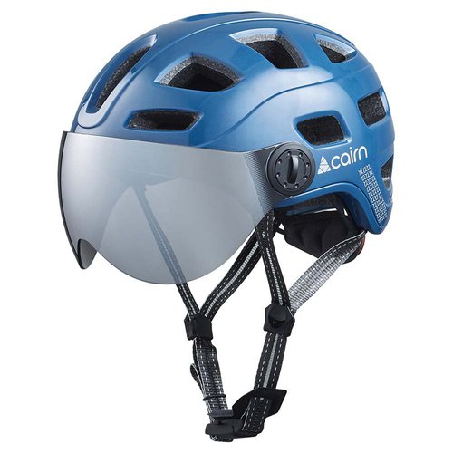 Cairn Quartz Visor Led Usb Urban Helmet Blau L