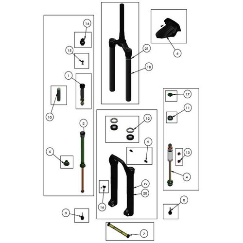 DVO Suspension Onyx Sc Bladder Kit Silber