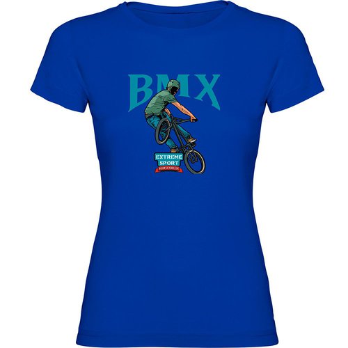 Kruskis Bmx Extreme Short Sleeve T-shirt Blau S Frau