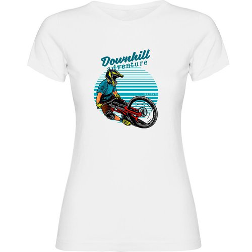 Kruskis Downhill Adventure Short Sleeve T-shirt Weiß S Frau