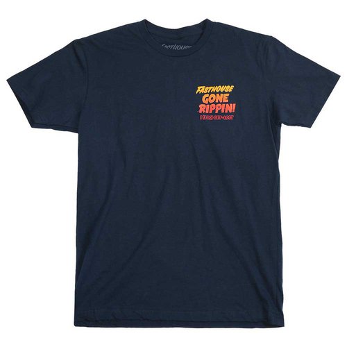 Fasthouse Gone Rippin Short Sleeve T-shirt Blau S Mann