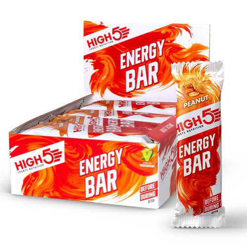High5 Energy Bars Box 55g 12 Units Peanut Durchsichtig