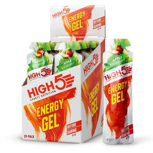 High5 Energy Gels Box 40g 20 Units Apple Mehrfarbig