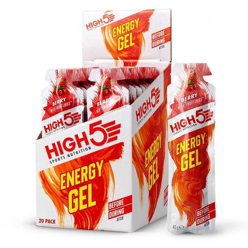 High5 Energy Gels Box 40g 20 Units Berry Weiß,Orange