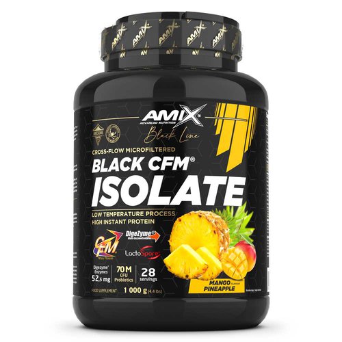 Amix Black Cfm Isolate 1kg Protein Mangopineapple Durchsichtig