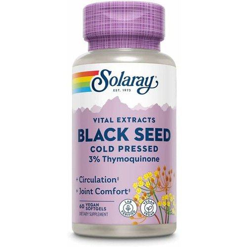 Solaray Black Seed 3 Thymoquinona 60 Caps Durchsichtig
