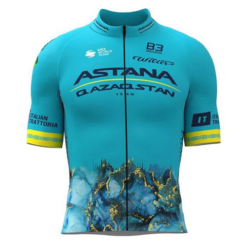 Biemme Astana Short Sleeve Jersey Blau L Mann
