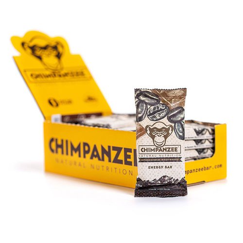 Chimpanzee Chocolate Espresso 55g Energy Bars Box 20 Units Braun