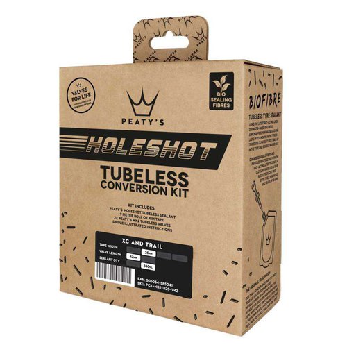 Peaty´s Holeshot Xctrail 25 Mm Tubeless Conversion Kit Durchsichtig