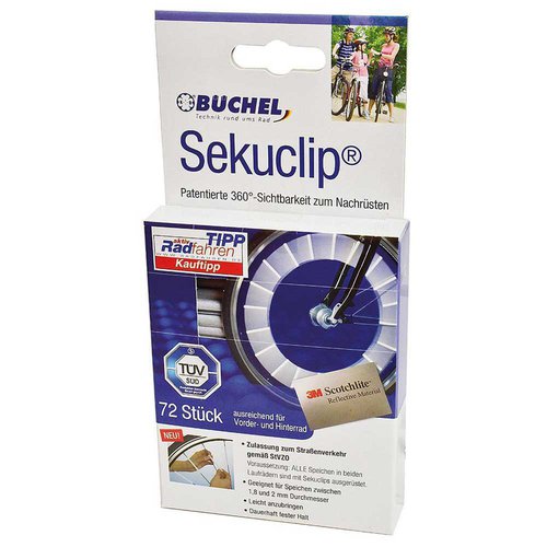 Buchel Sekuclip 60 Mm Reflektierende Aufkleber 72 Einheiten