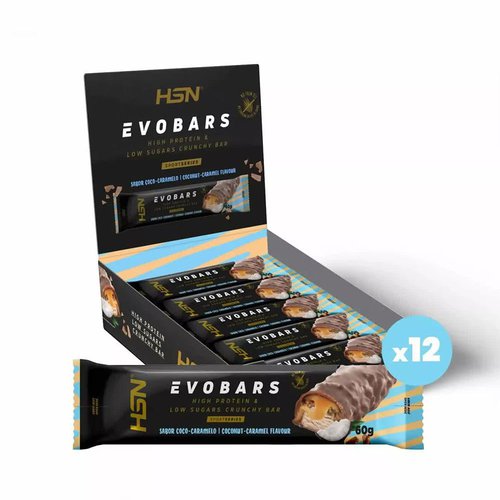 Hsn Evobars 60g 12 Units Coconutcaramel Proteinriegelbox