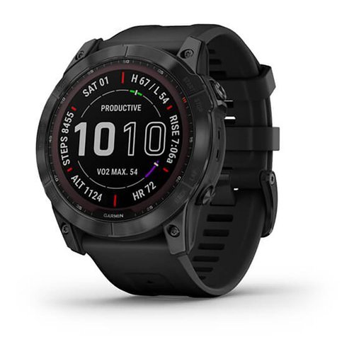 Garmin Fenix 7x Sapphire Solar Watch Refurbished Schwarz