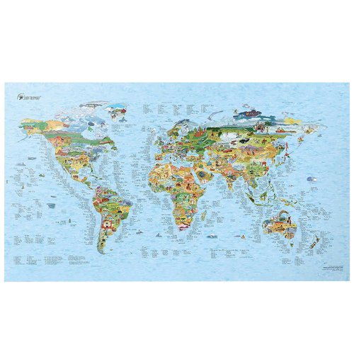 Awesome Maps Surftrip Map Best Surf Beaches Of The World Original Colored Edition Mehrfarbig
