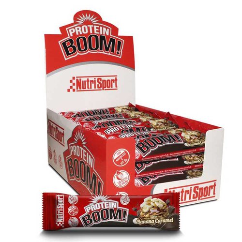 Nutrisport Boom Proteinriegelbox Banane Und Karamell 49g 24 Einheiten