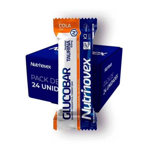 Nutrinovex Glucobar 35g Cola Energy Bars Box 24 Units Mehrfarbig