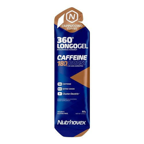 Nutrinovex Longogel 360 Schachtel Mit Energiegelen Cappuccino 60g 18 Einheiten