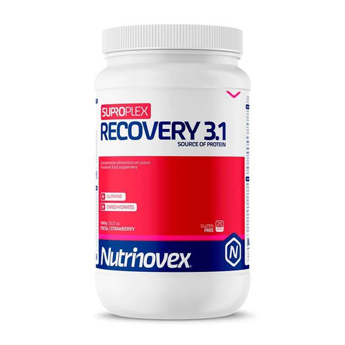 Nutrinovex Suproplex Recovery 3.1 1kg Strawberry Powder Weiß