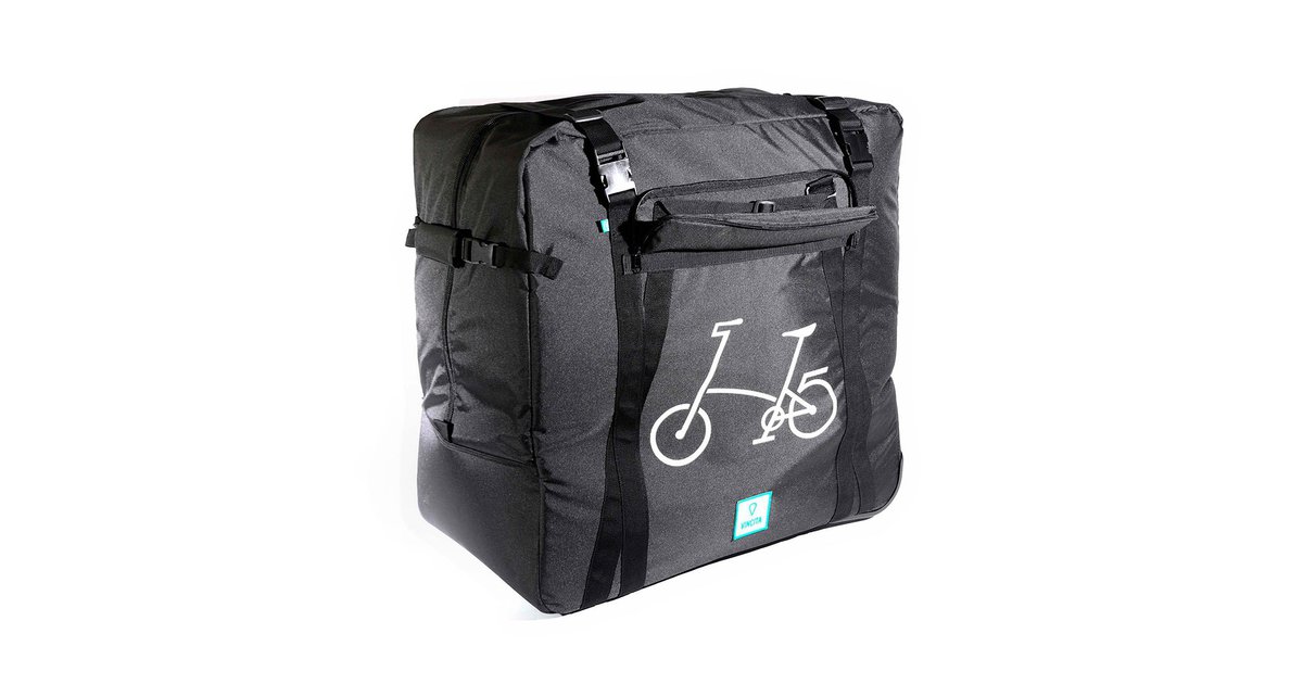 vincita b132b bike travel bag for brompton with 2 wheels