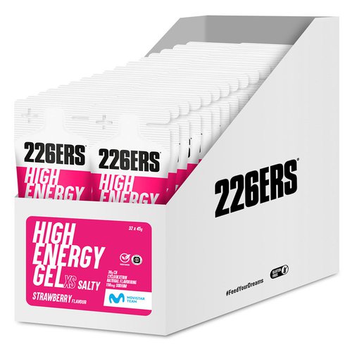 226ers High Schachtel Mit Energiegelen Erdbeere Salzig 45g 32 Einheiten