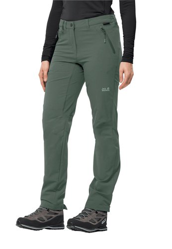 Jack Wolfskin Activate Extended Version Women Softshell-Wanderhose Damen 46 grün hedge green