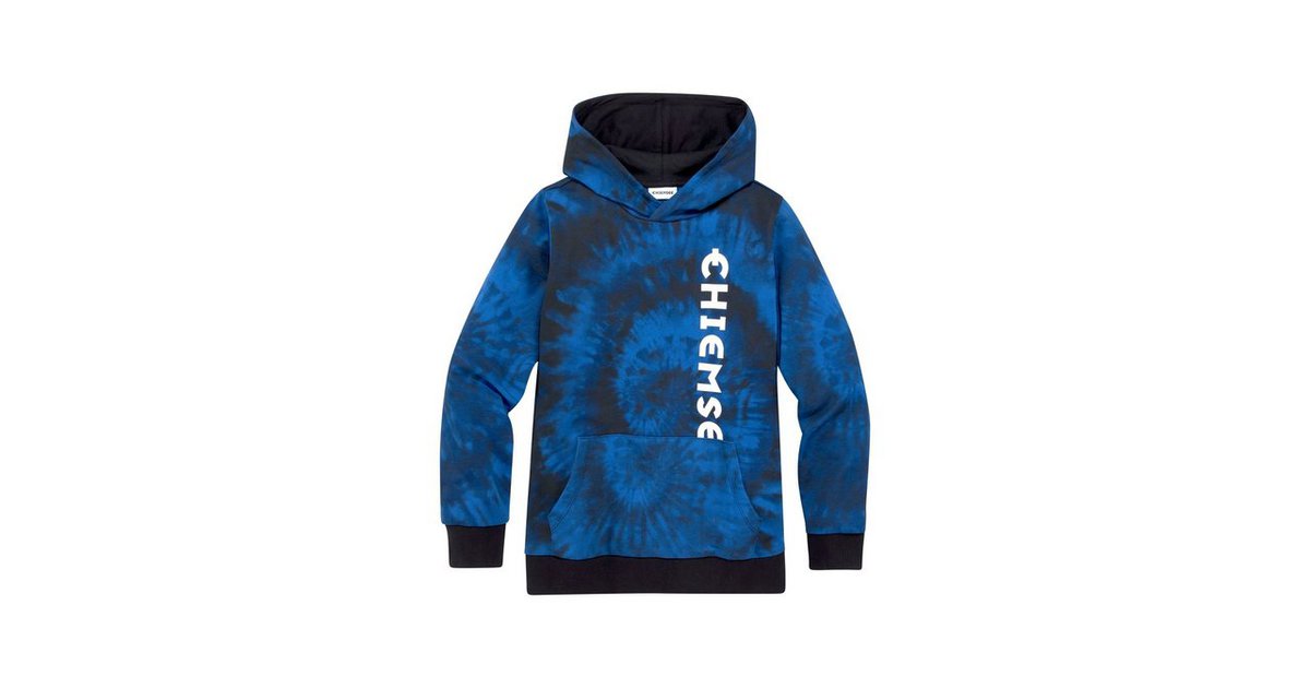 Chiemsee Kapuzensweatshirt in cooler Logo-Druck Batikoptik mit