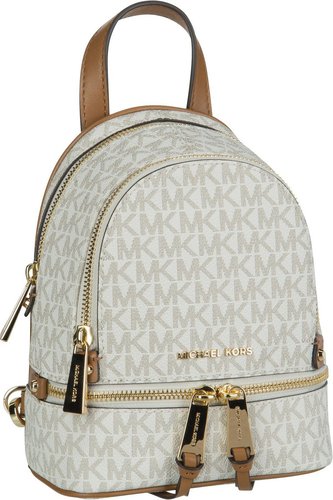 Michael Kors Rhea Zip Extra Small Messenger Backpack Vanilla, Backpack